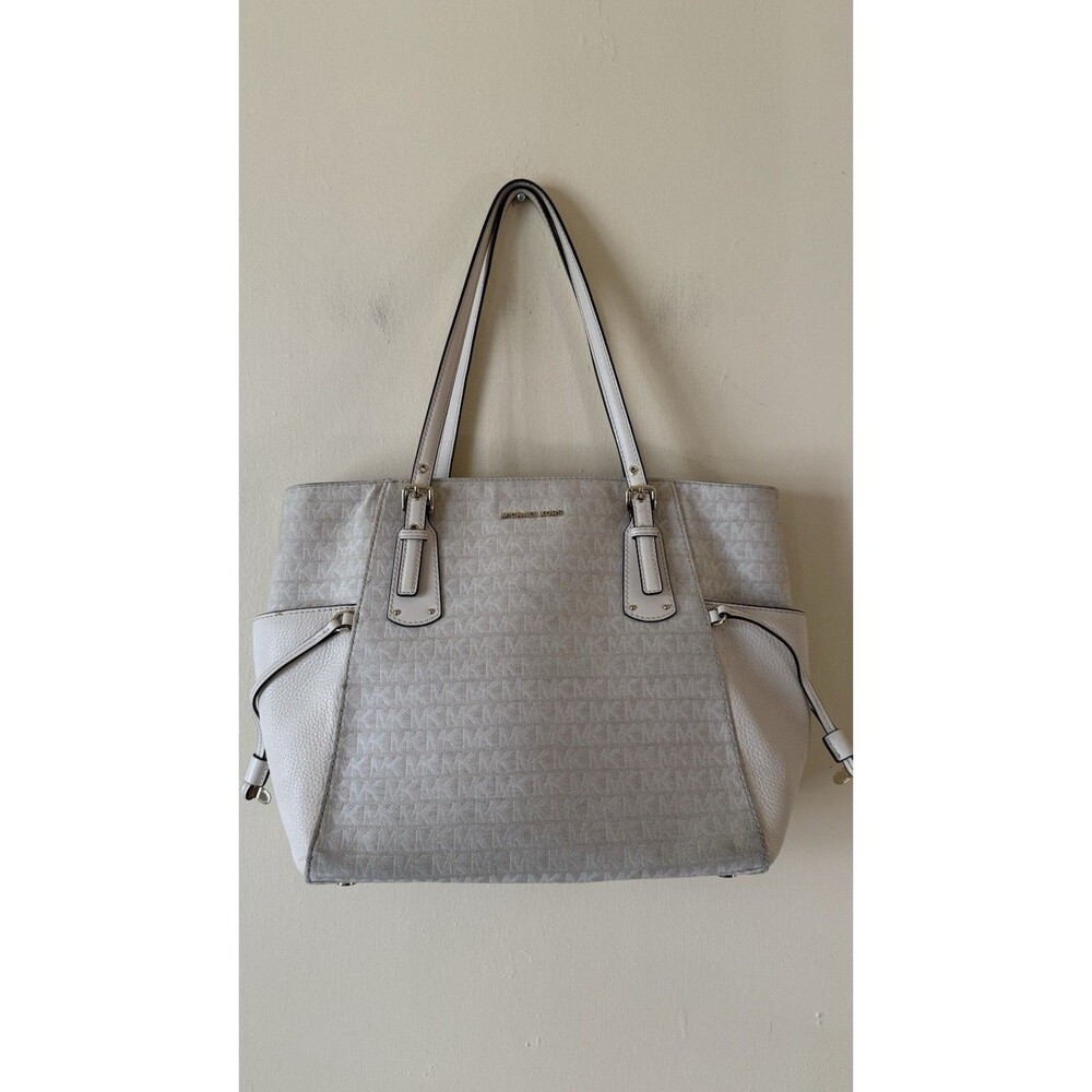 Michael Kors Voyager East/West Tote Cream Purse Shoulder Bag Women’s